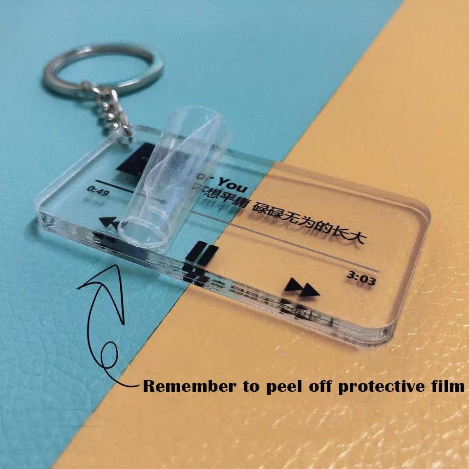 Porte-clés en acrylique de forme personnalisée