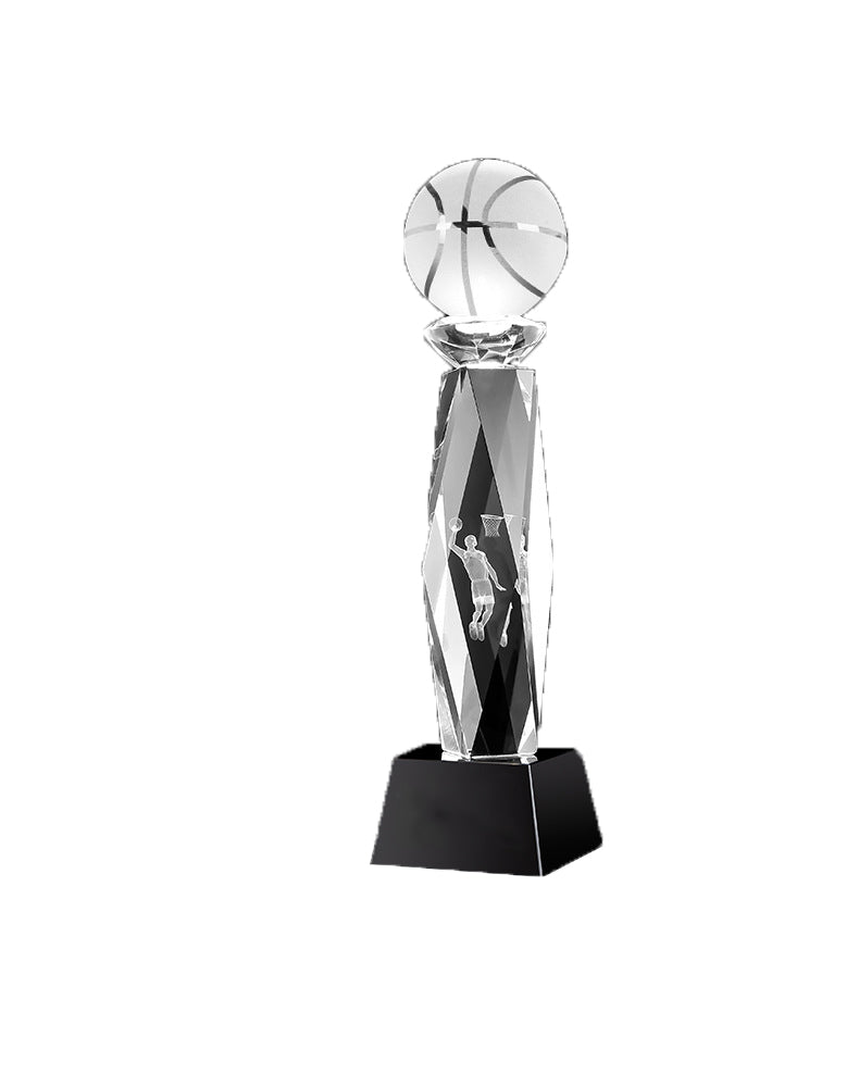 Trophée de basket-ball en cristal personnalisé