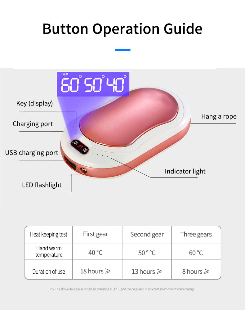 Chauffe-mains Power Bank 10 000 mAh
