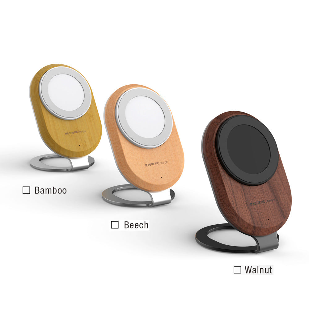 Station de charge sans fil en bambou