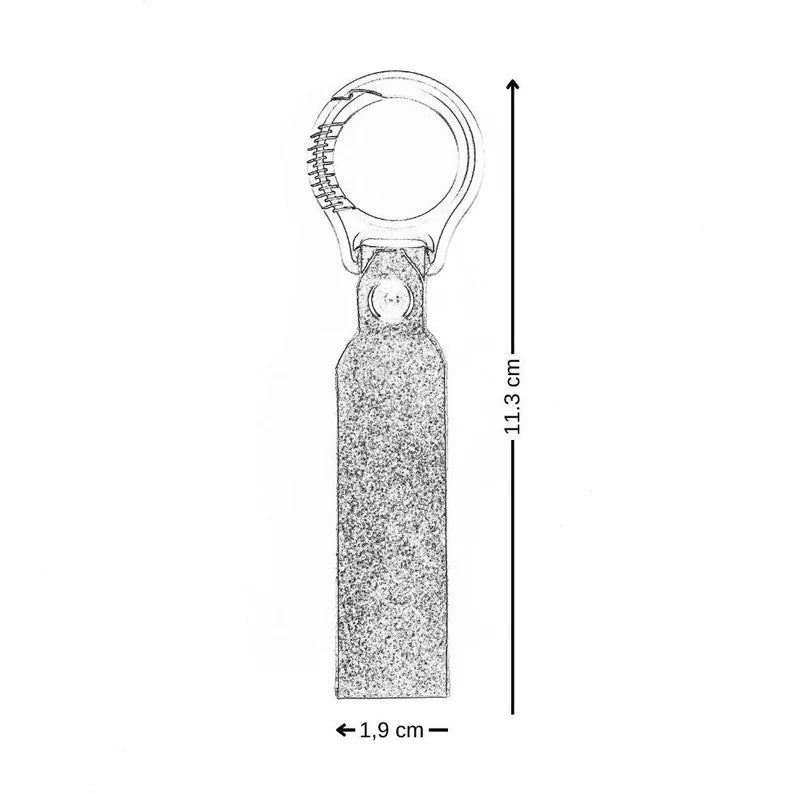 Porte-clés en cuir avec anneau en alliage de titane