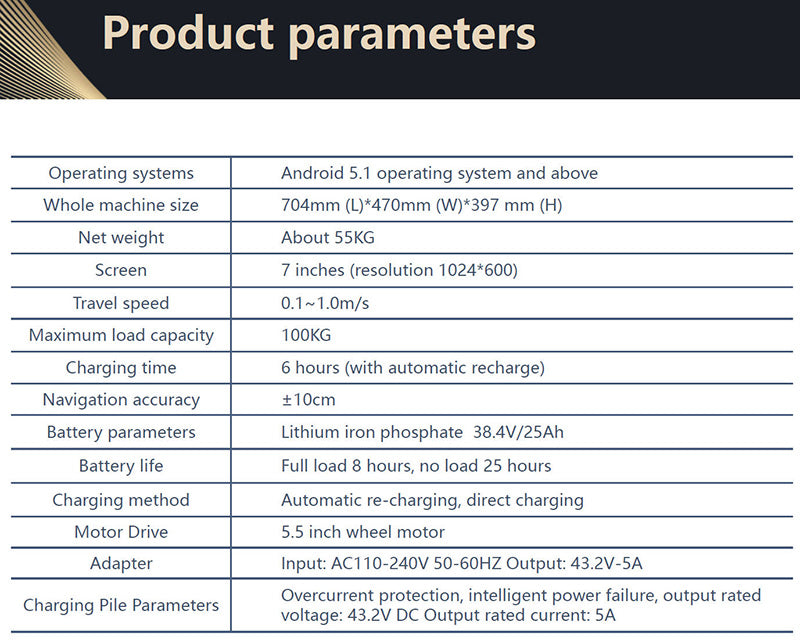 Robot de livraison d'entrepôt intelligent