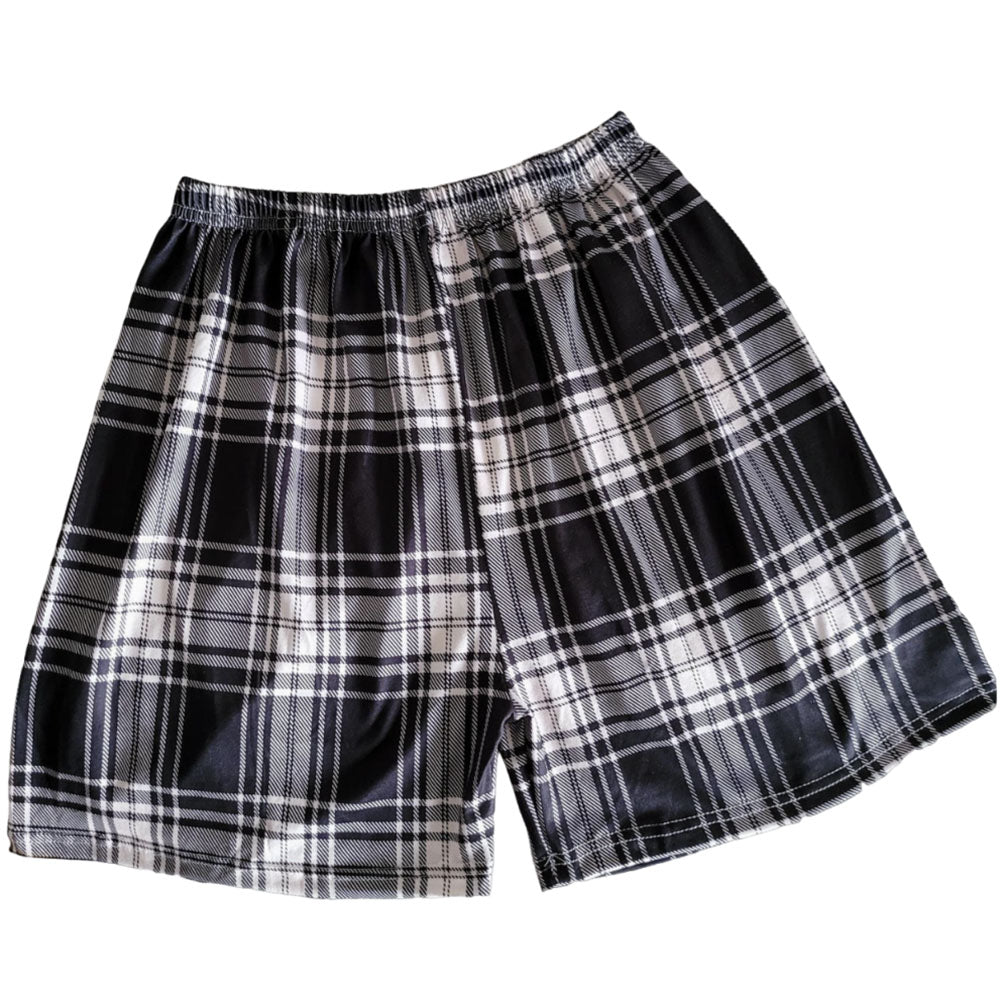 Pantalon de plage à carreaux et rayures