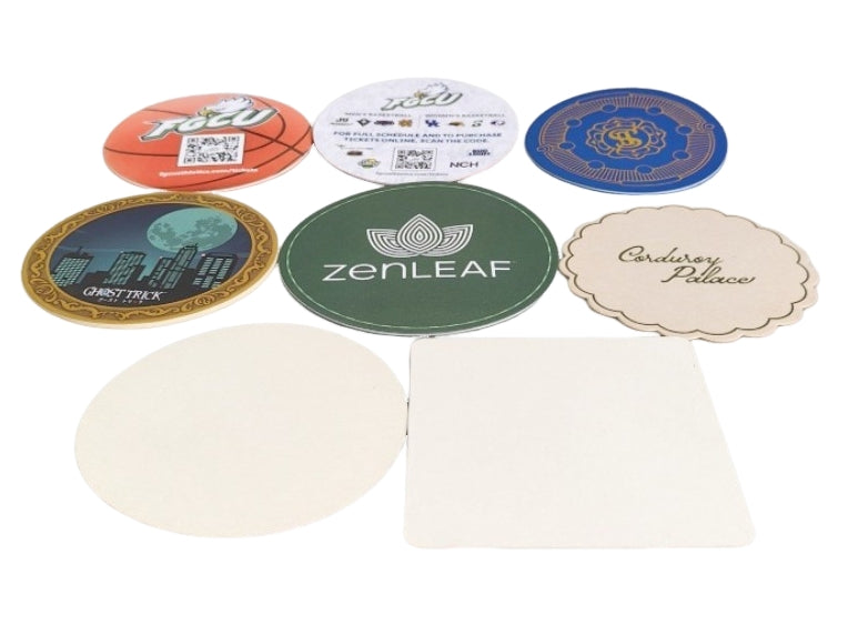 4" 40 Pt Pulp Board Coaster