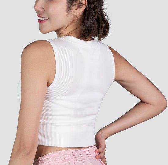 Débardeurs de yoga courts pour femmes