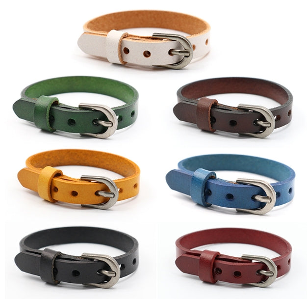 Bracelet lettre en cuir