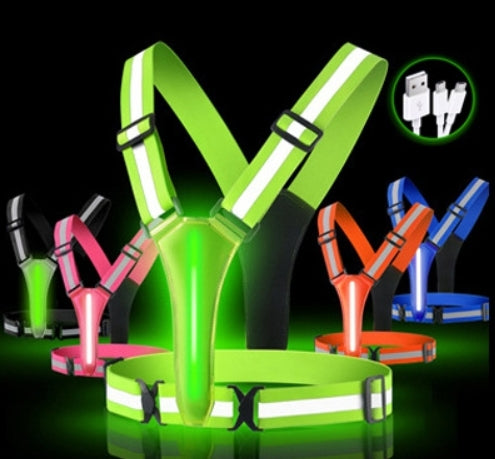 Gilet de course réfléchissant à LED