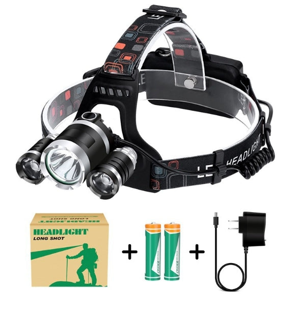 Lampe frontale rechargeable à 3 LED