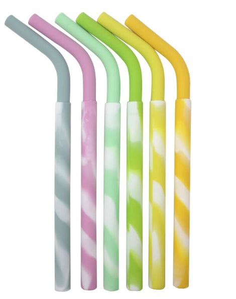 Paille pliable en silicone avec étui