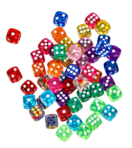 Dés transparents de 14 mm