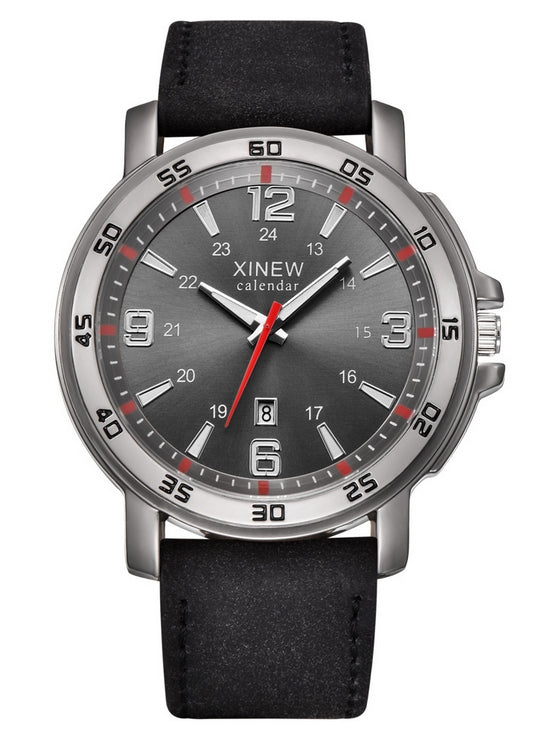 Montre à quartz avec calendrier pour homme