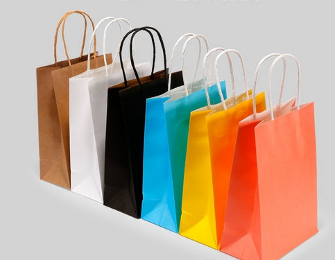 Sac cadeau en papier kraft (couleurs personnalisées)