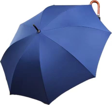 Parapluie bleu marine à arc de 62 pouces avec une courbure