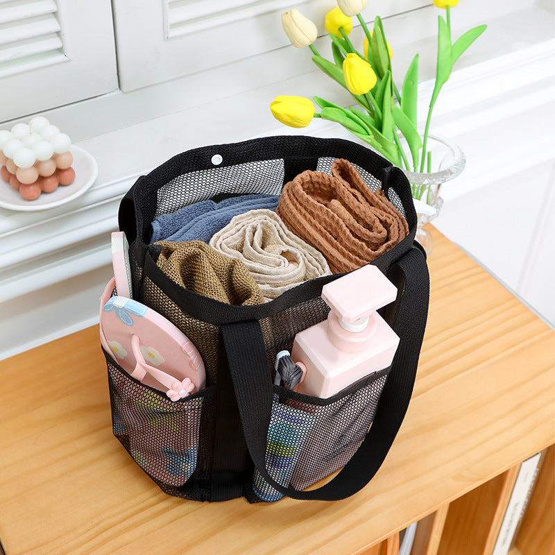 8 Pockets Beach Mesh Tote Bag