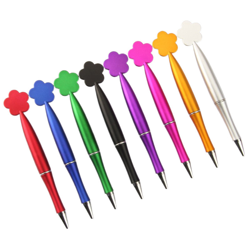 Stylo à bille torsadé en forme de fleur