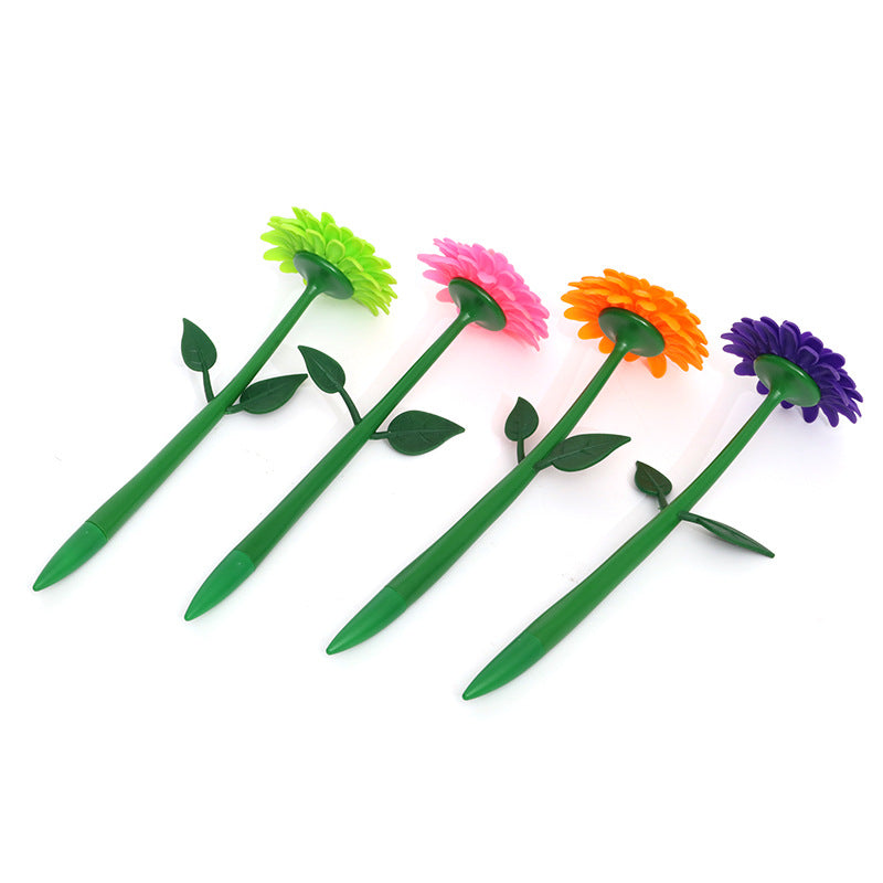 Stylo fleur en plastique