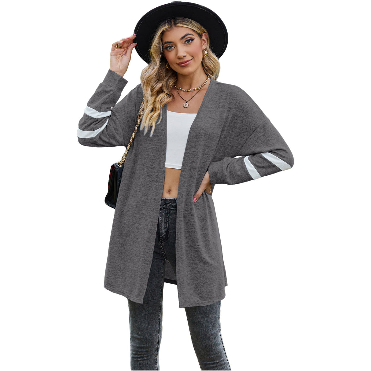 Cardigan kimono léger et décontracté