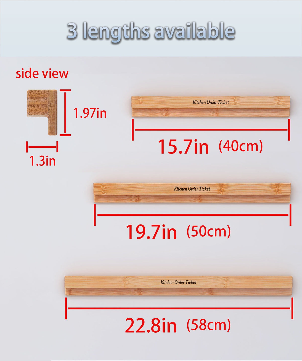 Porte-tickets de restaurant en bambou H