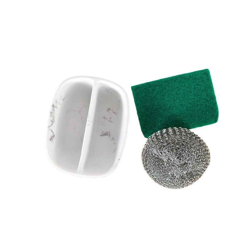 Porte-éponge en résine blanche pour cuisine