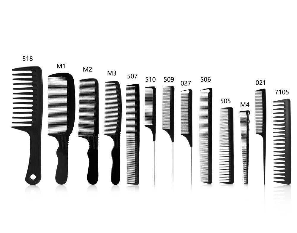 Peigne à dents larges en carbone noir