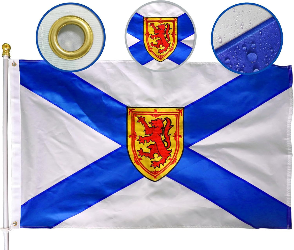 Grand drapeau en polyester personnalisé