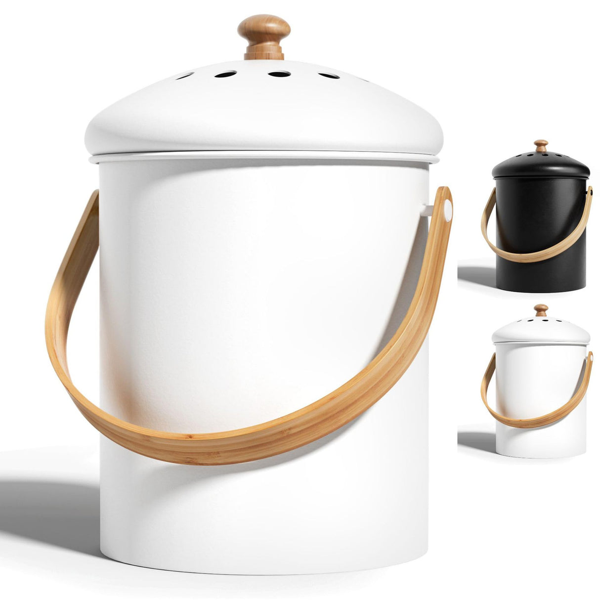 Bac à compost de comptoir en bambou