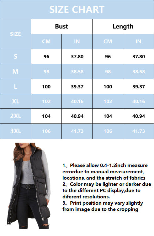 Gilet long sans manches