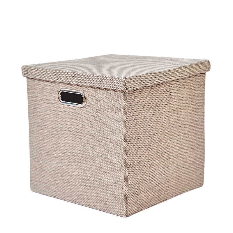 Bac de rangement pliable en forme de cube avec couvercle