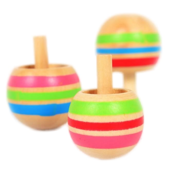 Gyroscope inversé en bois (pack de 3)