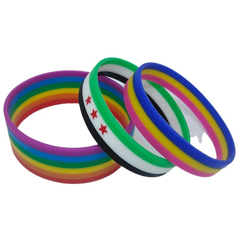 Bracelet en silicone jaune et noir