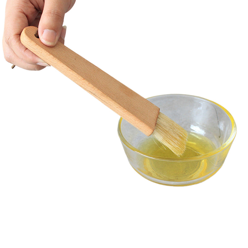 Pinceaux à pâtisserie plats en bois de hêtre