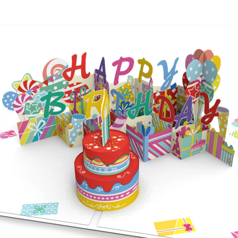 Carte d'anniversaire pop-up musicale 3D