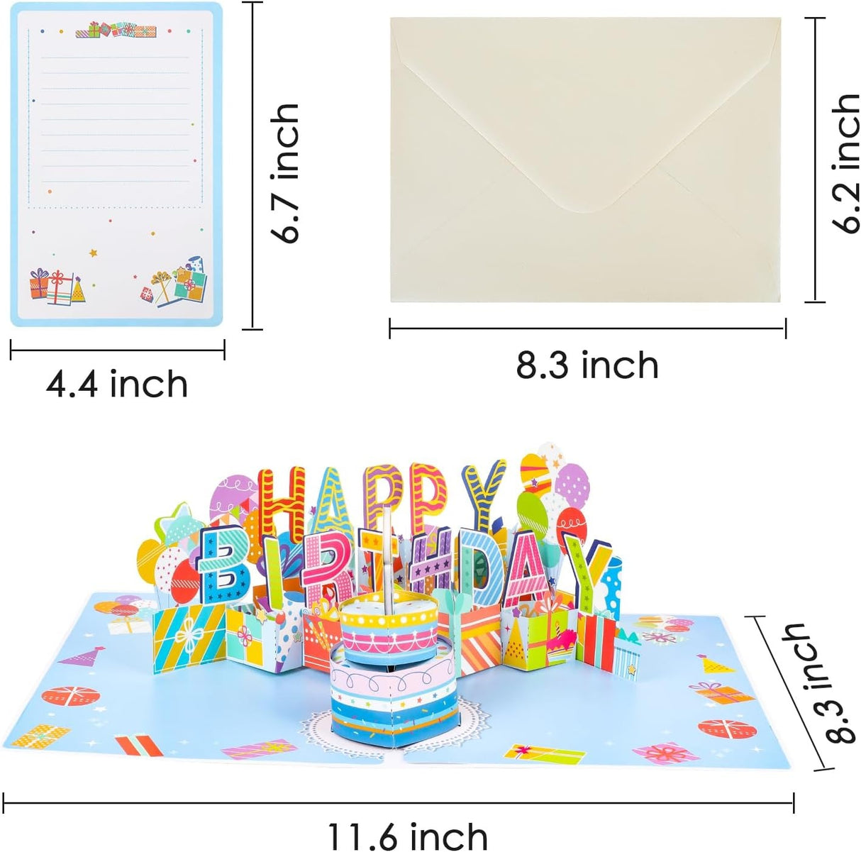Carte d'anniversaire pop-up musicale 3D