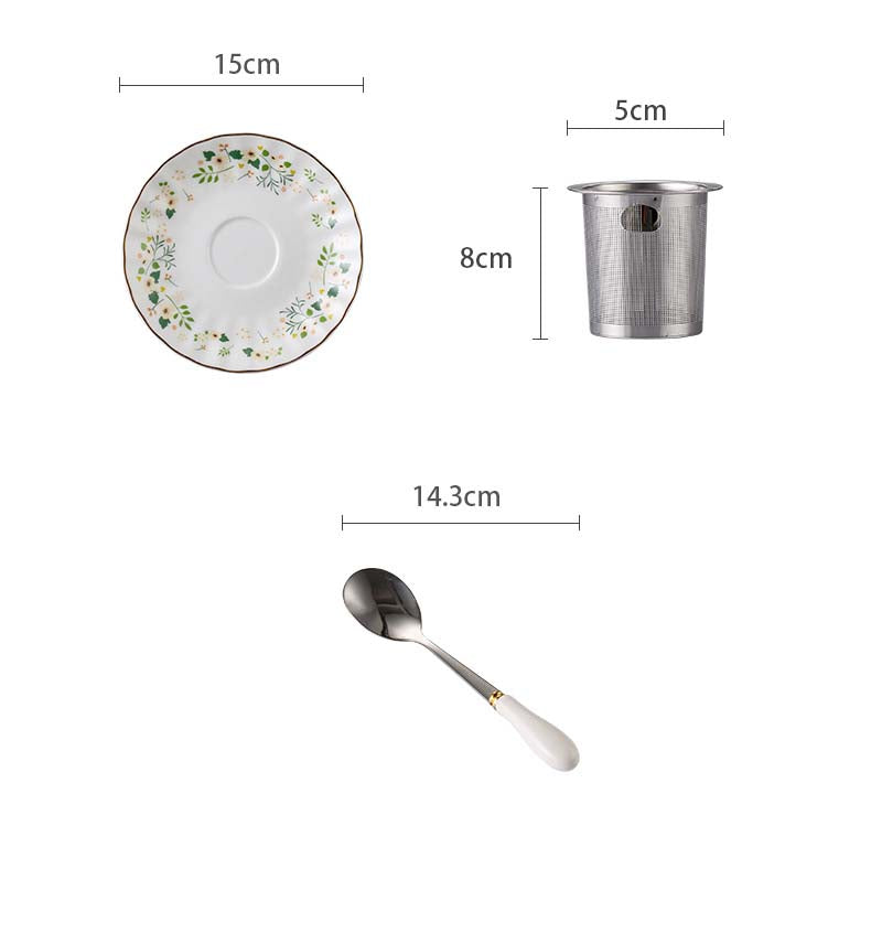 Ensemble théière avec tasse et soucoupe