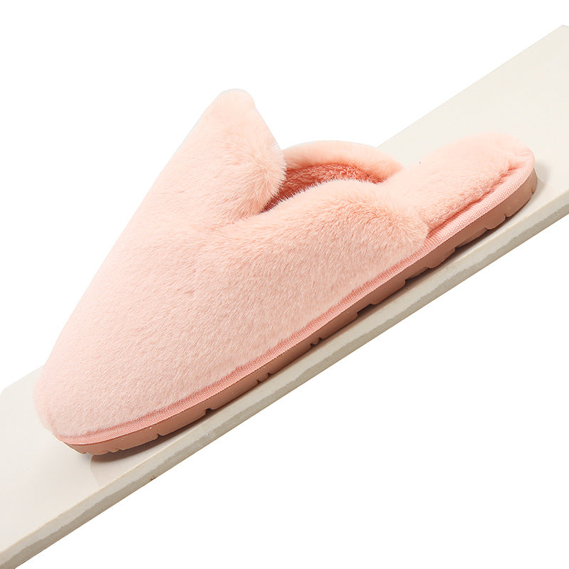 Chaussons antidérapants en fourrure pour femmes