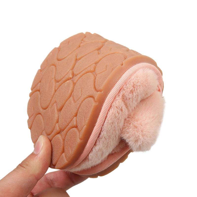 Chaussons antidérapants en fourrure pour femmes