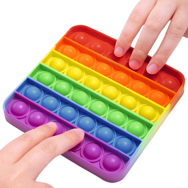 Jouet anti-stress Bubble Pop en forme de homard arc-en-ciel