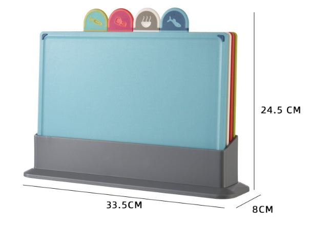 Planches à découper en plastique 4 pièces