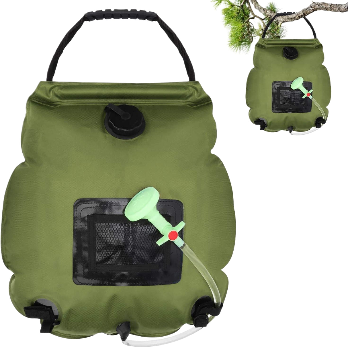 Douche de camping à chauffage solaire de 5 gal/20 l