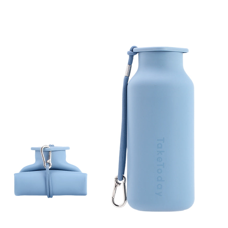 Bouteille d'eau de voyage pliable en silicone