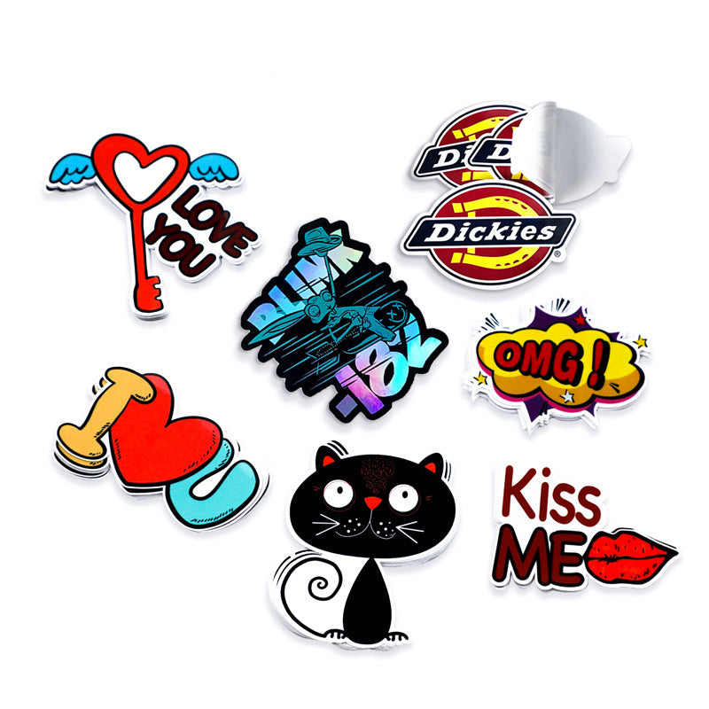 Autocollants en vinyle blanc