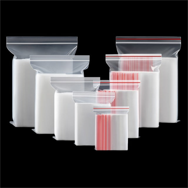 Sac en plastique transparent à fermeture éclair PE