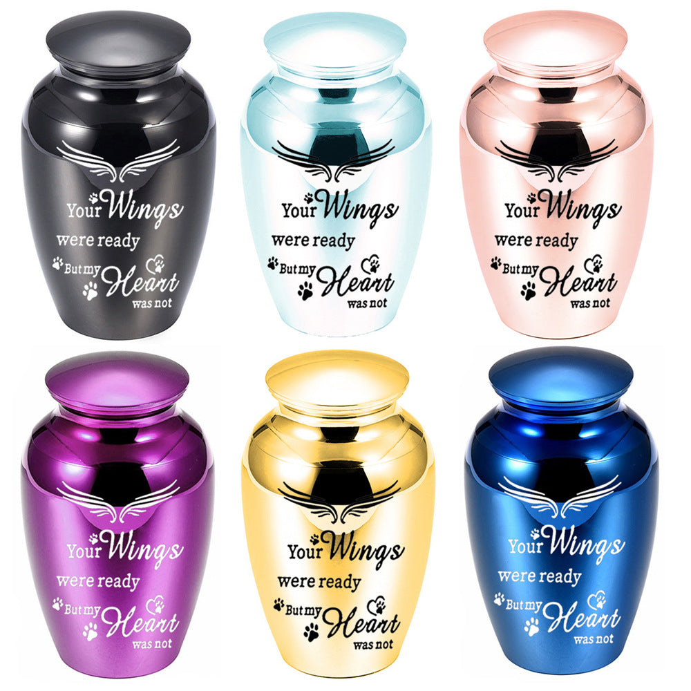 Mini urne funéraire en métal