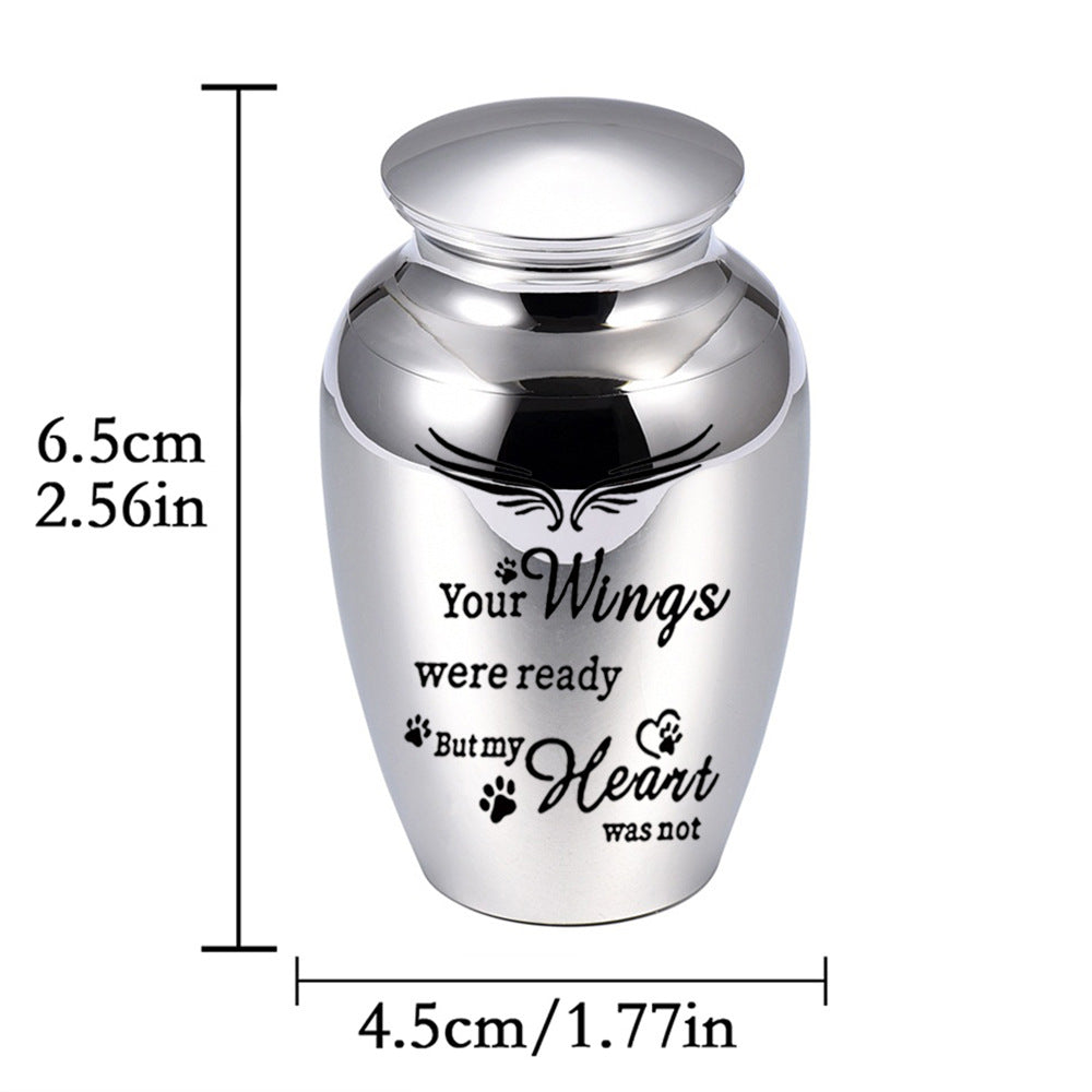 Mini urne funéraire en métal