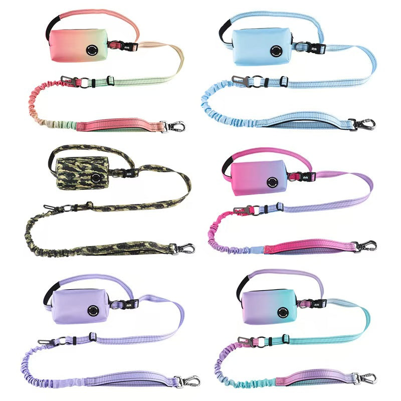 Sac multifonction en polyester avec laisse pour animaux de compagnie - Anti-traction