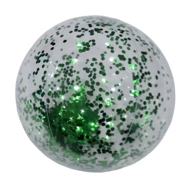 Ballon de plage gonflable à paillettes de 16 pouces