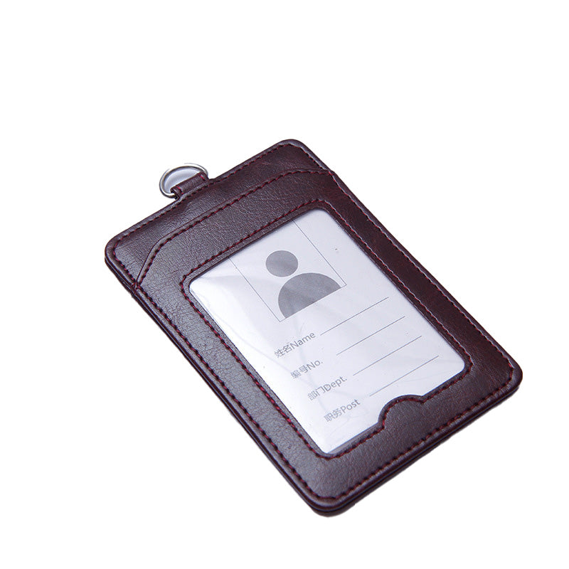 Porte-carte d'identité d'employé en cuir