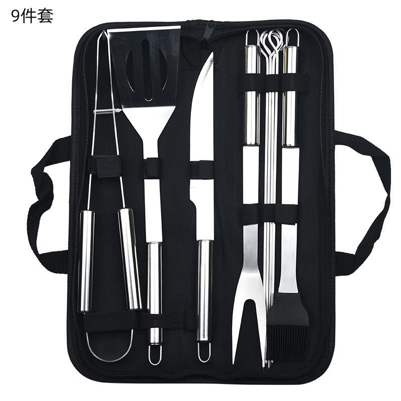 9 Pieces Barbecue Tool Set