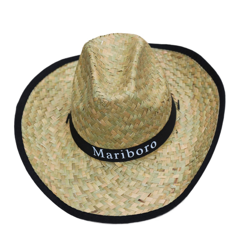 Chapeau de cowboy en paille d'été avec bordure