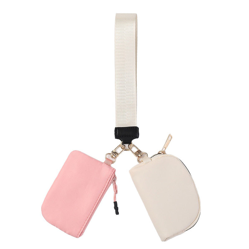 Portable Wrist Bag Mini Card Holder Wallet For Bank Cards Cash Coin Storage